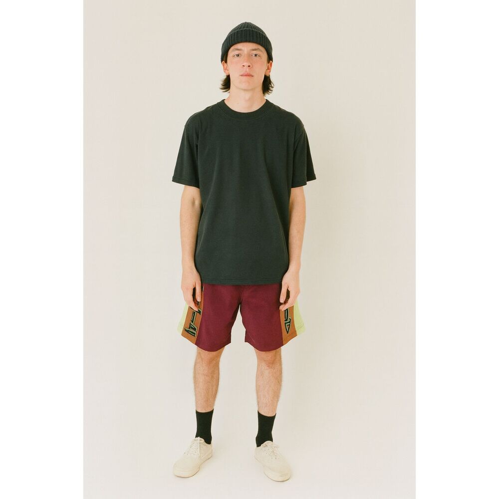BRAINDEAD Maroon Gotcha 80s Surf Skate Swim Trunks Shorts   Mens Size Small